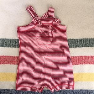 Red and white striped Hanna Andersson Romper